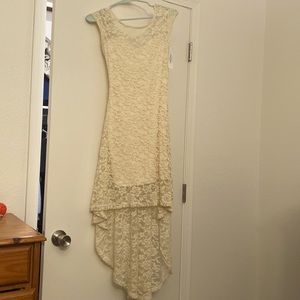 Lace hi-low dress
